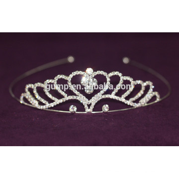 2015 Forme a boda los accesorios del pelo Headware Cristal Tiara Corona Nupcial